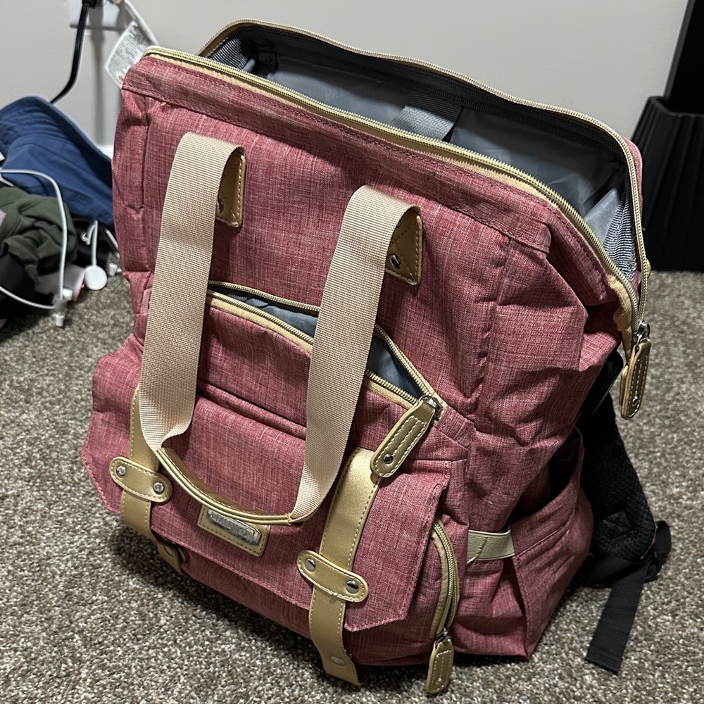 Stylish Pink and Gold Women’s Backpack